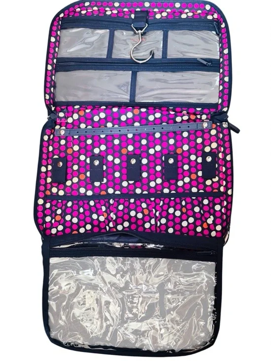 Vera Bradley Quilted Jewelry Organizer with Neon Butterfly Print - Navy/Multi - Picture 3 of 4